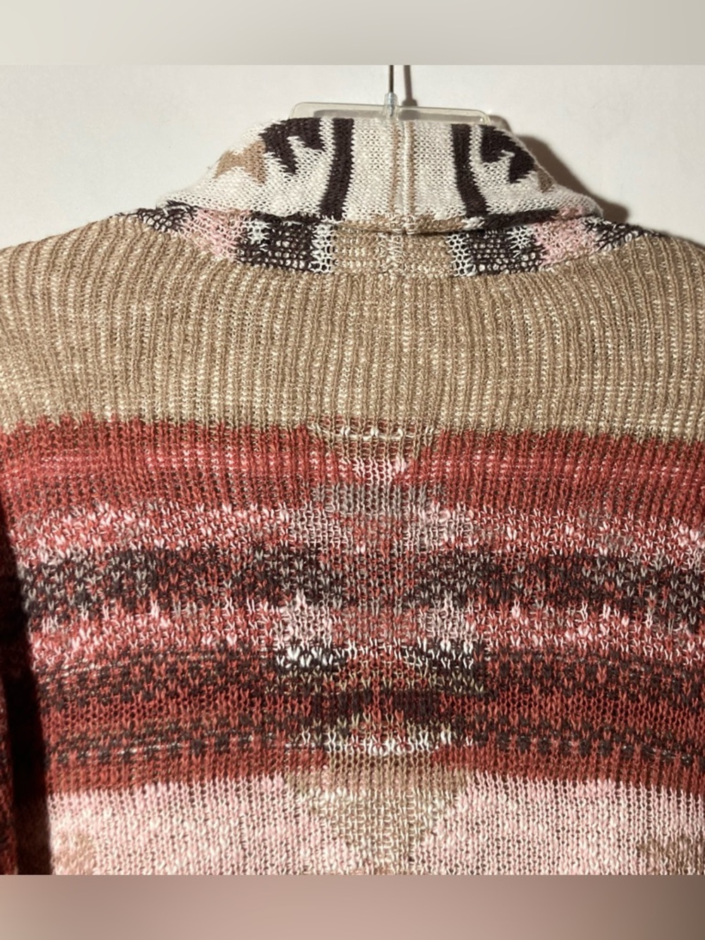Sundance Chenoa Western Aztec Cardigan Sweater Carved Wood Buttons Size Medium - Picture 7 of 14